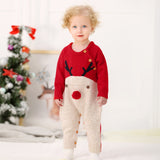 Knitted Christmas Reindeer Romper