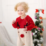 Knitted Christmas Reindeer Romper