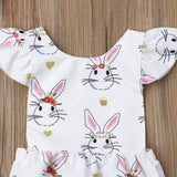 Bunny Ears Print Romper - Cozy Nursery