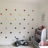 Watercolor Rainbow Dots Wall Decals - Cozy Nursery