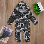 Hooded Camouflage Romper - Cozy Nursery