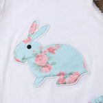 Flower Bunny Ruffle Romper - Cozy Nursery