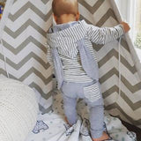 Stripe Rabbit Ear Coat and Pants - Cozy Nursery