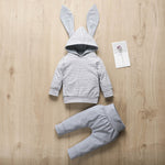 Stripe Rabbit Ear Coat and Pants - Cozy Nursery
