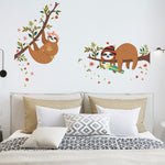 Two Sloths on the Tree Wall Sticker