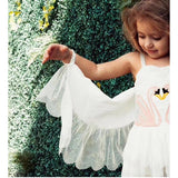 Girls Flamingo Dress With Movable Wing