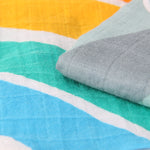 Rainbow Milestone Muslin Swaddle Blanket - Cozy Nursery