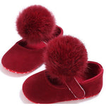 Baby Plush Pompom Shoes