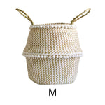 Natural Seaweed Woven Basket - Cozy Nursery