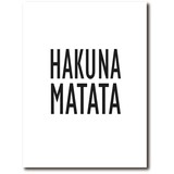 Hakuna Matata Baby Lion Poster - Cozy Nursery