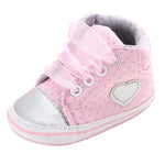 Baby Heart Lace-Up Sneakers