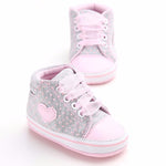 Baby Heart Lace-Up Sneakers