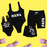 Matching Mom Dad Baby Swimsuit - Cozy Nursery