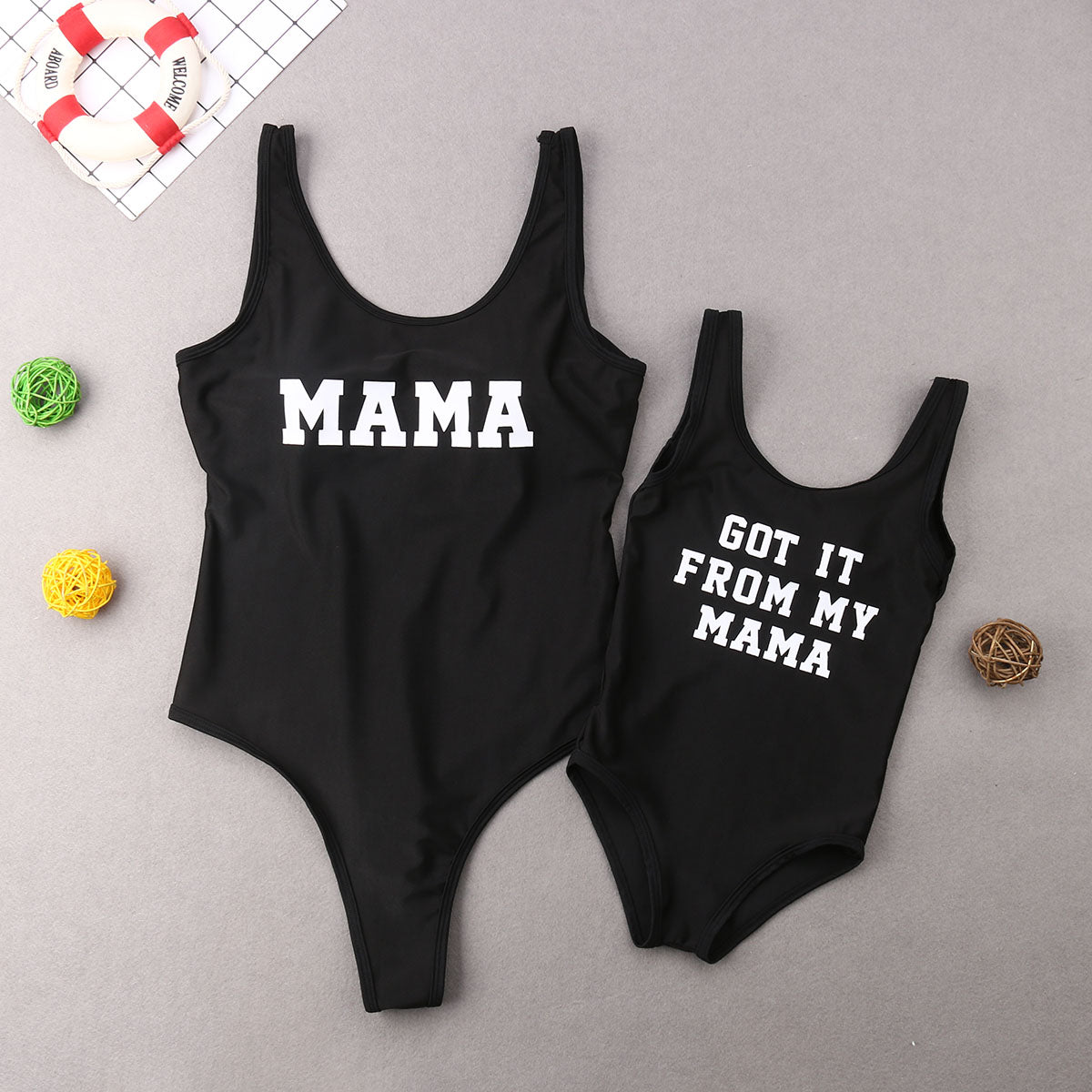 Matching bathing suits for 2024 mom dad and baby