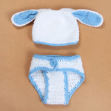 Neugeborenen-Hasen-Häkelmütze + Shorts