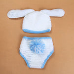Neugeborenen-Hasen-Häkelmütze + Shorts