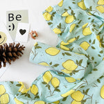 Lemons Baby Blanket Muslin Swaddle - Cozy Nursery