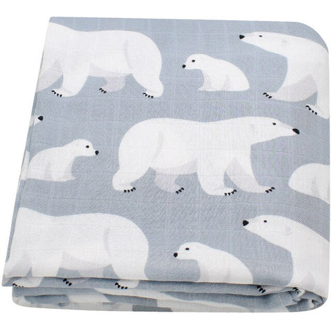 Bears Bamboo Baby Swaddle Blanket - Cozy Nursery