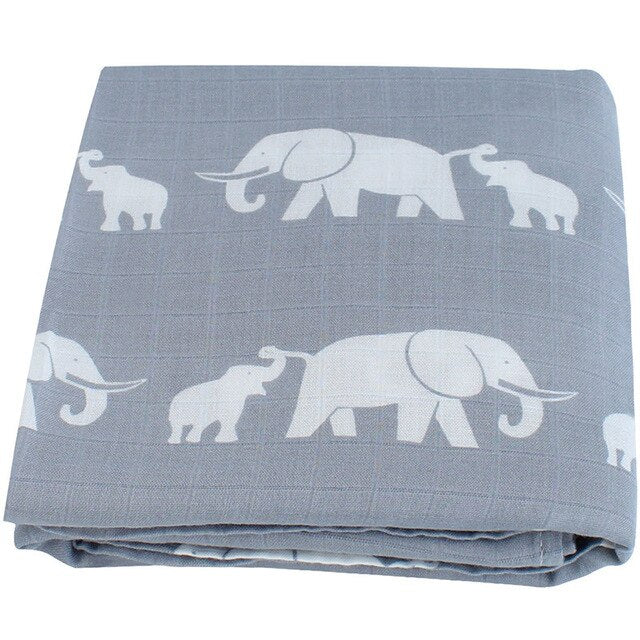 Elephant Baby Swaddle – Cozy Nursery - Main Image