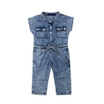 Denim Sleeveless Jumpsuit - Cozy Nursery