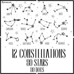 Handgezeichnete Tierkreiskonstellationen