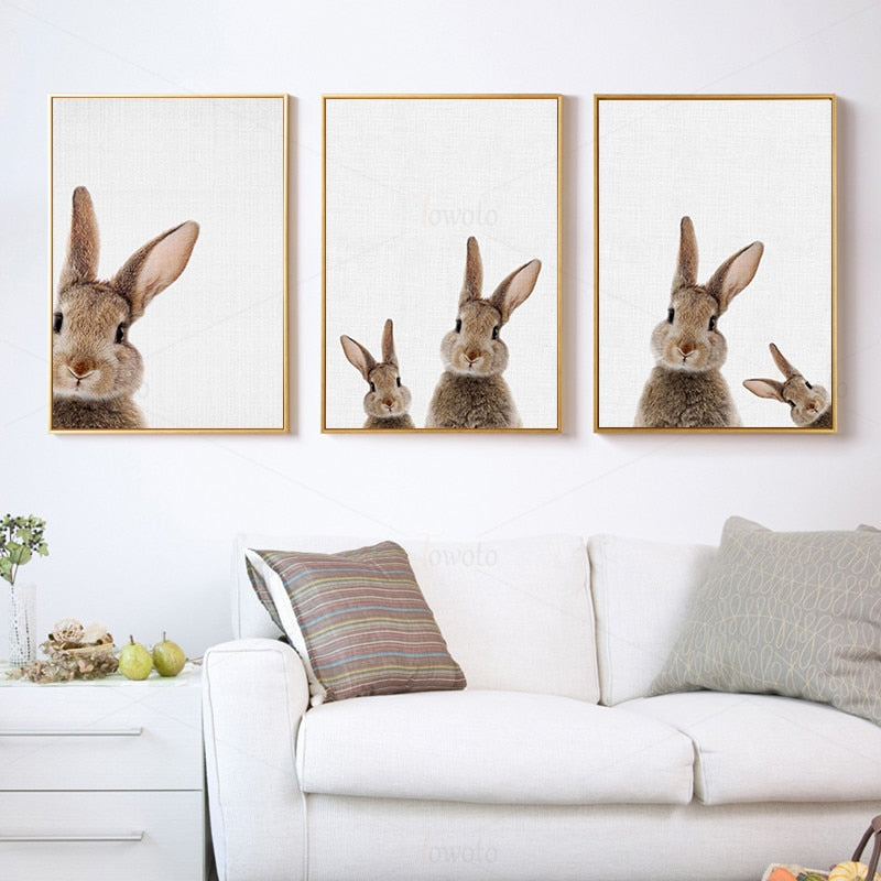 Cool Rabbit Poster Little Rabbits Posters – Cozy Nursery