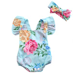 Baby Girl Floral Button Romper - Cozy Nursery