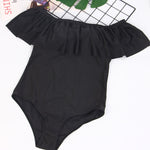 Black Ruffle Maternity Swimsuit - Cozy Nursery