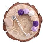 Knitted Wooden Crochet Baby Pacifier - Cozy Nursery