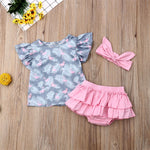 Flamingo T-Shirt and Tutu Shorts - Cozy Nursery