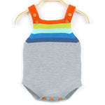 Rainbow Stripe Knitted Romper - Cozy Nursery