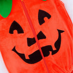 Pumpkin Hooded Zipper Jumpsuit