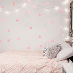 Watercolor Pink Dots Wall Decals