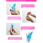 3D-Schmetterlings-Wandaufkleber