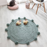Pompom Hand Knitted Carpet