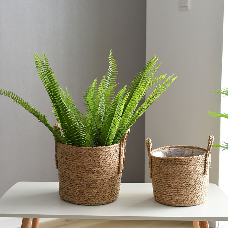 wicker indoor plant pots JUTE Rope Flowerpot/Plant Basket/Storage Basket