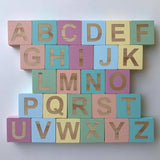 Alphabet-Buchstabenblock-Set aus Holz