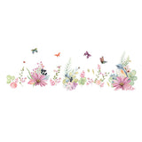 Wandtattoo Blumen und Schmetterlinge