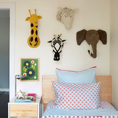 Fuzzy Animal Head Wall Decor Collection – KASIE's Room