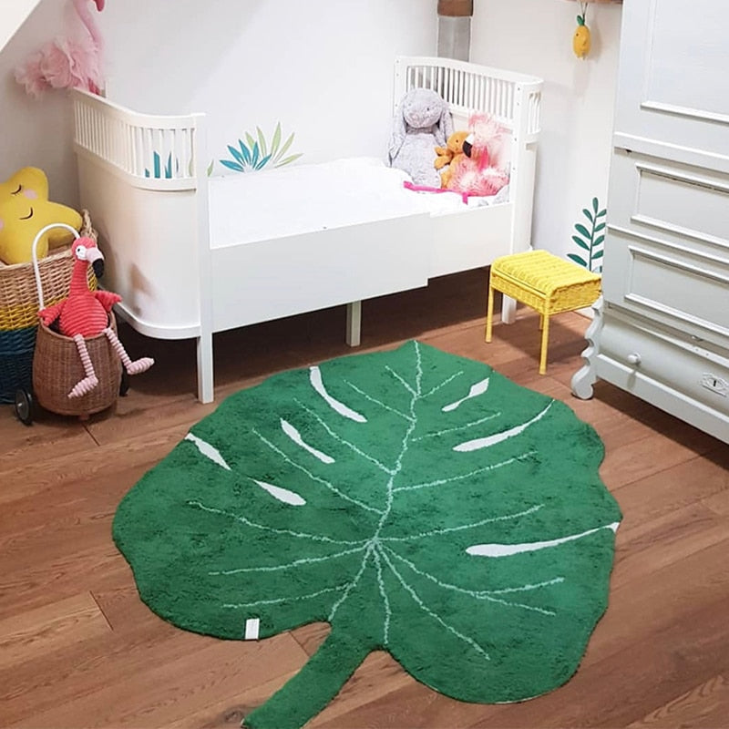 Jungle Leaf Rug – Cozy Nursery