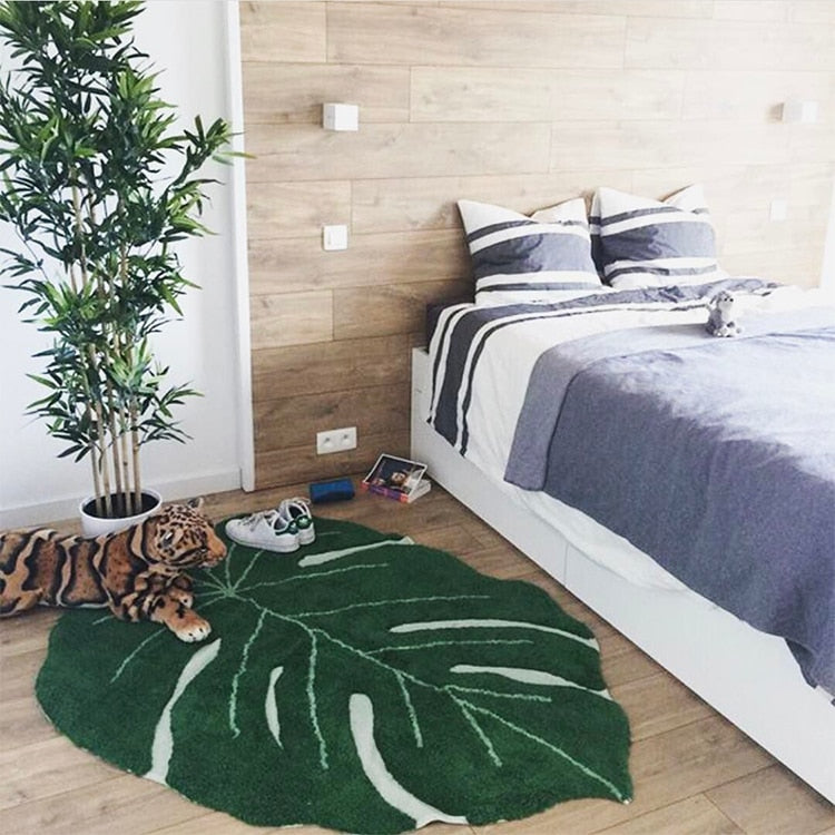 Jungle Leaf Rug – Cozy Nursery
