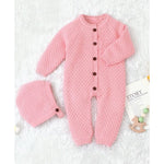 Knitted Romper with Bonnet