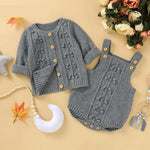 Knitted Sweater Romper Set