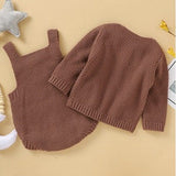 Knitted Sweater Romper Set