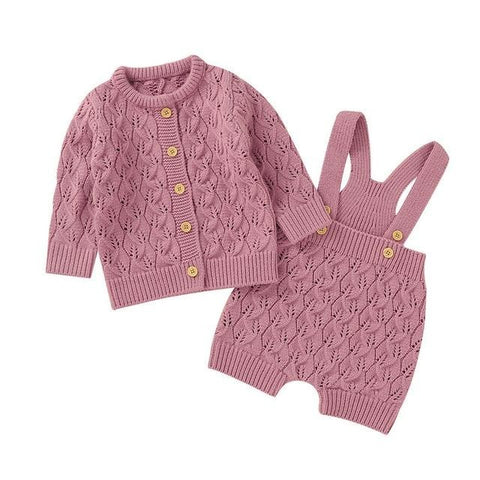 Knitted Sweater Jumpsuit Set