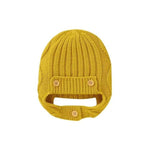 Knitted Button Hat with Earflaps