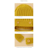 Knitted Button Hat with Earflaps