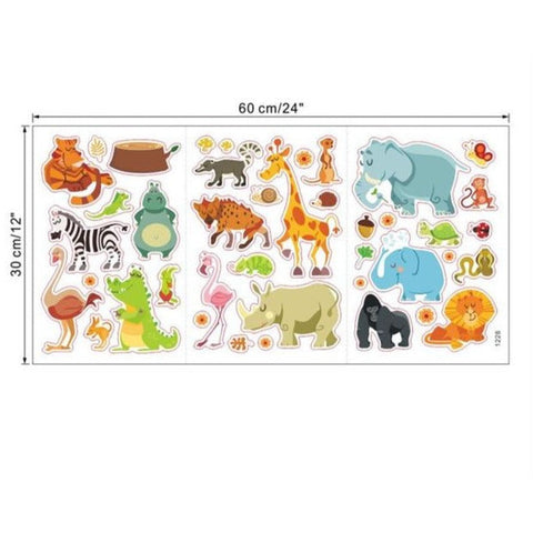 Jungle Animals Wall Stickers - Cozy Nursery