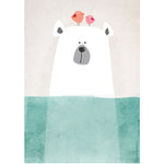 Art Nordic Animals Bear Hippo Poster Print Nursery Poster - Cozy Nursery