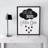 New Dream Big Little One Canvas Poster - Cozy Nursery